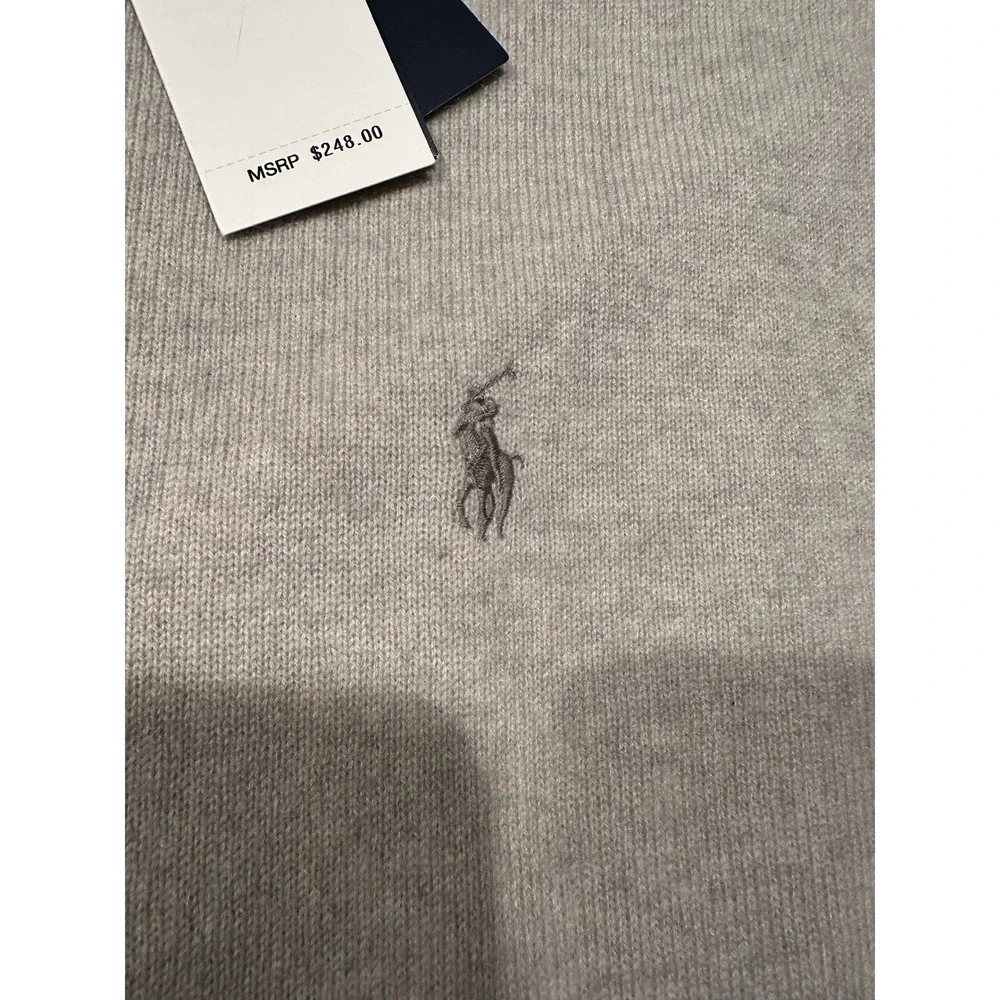 Polo Ralph Lauren Mens Washable Cashmere Crewneck Sweater Grey XL 710732990014